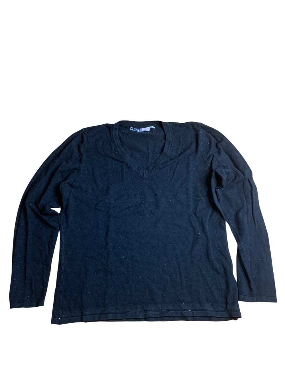 Foursome Golf Black V-Neck Long Sleeve Sweater - XL